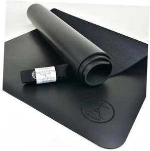 Hot Yoga Mat Non Slip-Professional Grade Natural Rubber Yoga 72 Inch Black - Picture 1 of 8