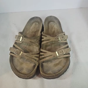 Sandali donna Birkenstock Granada tabacco pelle marrone plantare morbido 7 38 - Foto 1 di 5