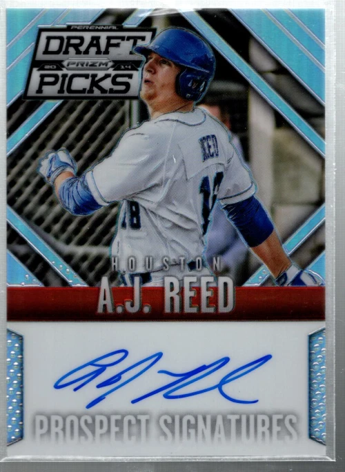 2014 Panini Perennial Draft Picks Prospect Signatures Prizms #42 A.J. Reed Auto - Image 1 of 2