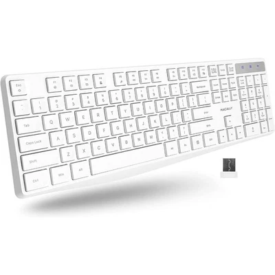 Wireless Ergonomic Full Size Keyboard with Numeric Keypad for Laptop/Desktop - Image 1 of 4