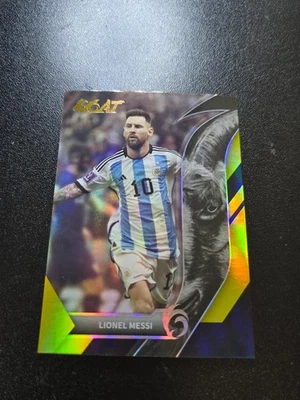 2023 Fansmall Argentina soccer Goat-Gold prizm /7-Lionel Messi #96 - Image 1 of 2