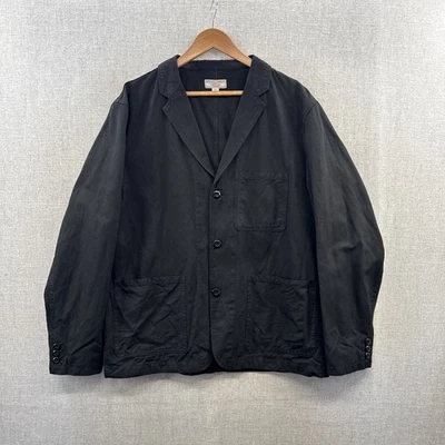 Wallace & Barnes Chore Blazer Jacket Mens 46R Black Linen Blend Pockets Adult - Image 1 of 4