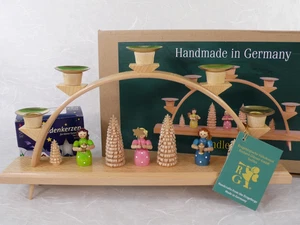 NEU IM KARTON SAMMLERSTÜCK Richard Glasser HOLZ WEIHNACHTENSENGEL KERZENBOGEN Germany - Bild 1 von 3