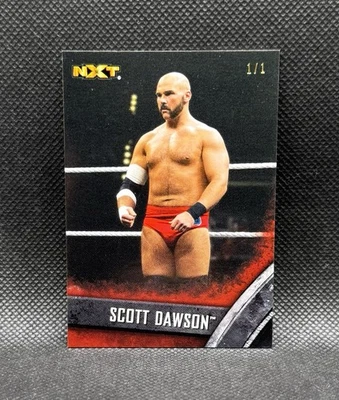 2016 Topps WWE NXT Scott Dawson Red Parallel Rookie Card True #1/1 #20 AEW FTR - Image 1 of 4