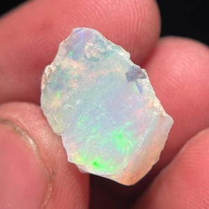 7.80 Ct Dry Natural Ethiopian Opal Raw Welo Fire Opal Rough Gemstone 17x14x10 mm - Picture 1 of 8