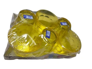 Duralex Glasses Tumblers Deco Gigogne Provence Highball Drinking Cups yellowx6 - Picture 1 of 5