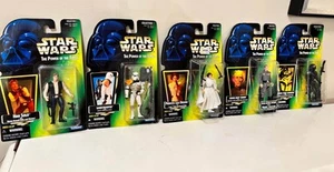 Vintage 1996 Set Of 5 Star Wars Kenner Green Halo Action Figure New In Hand - Picture 1 of 7