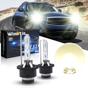 D2S HID Headlight Bulb For Infiniti FX35 2003-2012 Low/High Beam 4300K OEM White - Picture 1 of 7