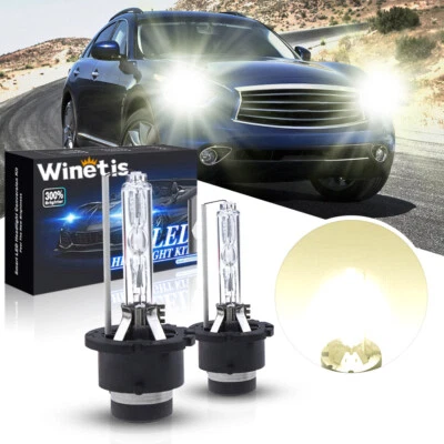 D2S HID Headlight Bulb For Infiniti FX35 2003-2012 Low/High Beam 4300K OEM White - Image 1 of 4