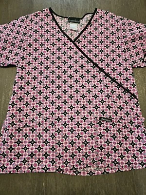 Cherokee Women's Print Scrub Top Size S - Image 1 of 4