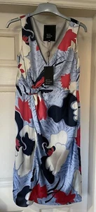 Betty Jackson Black Floral Dress Size 10 New With Tags C864 - Picture 1 of 5