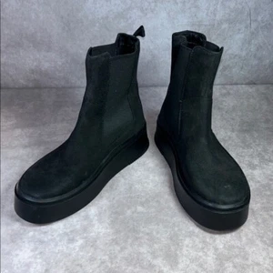 Vagabond Shoemakers Neu ohne Etikett Damen EU 40 Schwarz Leder Wildleder Plateau Stiefeletten - Bild 1 von 12