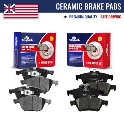 Pastillas de freno delanteras y traseras de cerámica de 8 piezas para Ford Escape C-Max 2013 2014 2015 2016 Foto 1 de 4