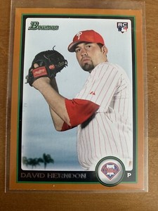 2010 Topps Orange #194 David Herndon 119/250 Phillies Rookie Card RC