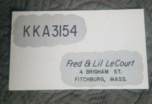 Fitchburg  Massachusetts - KKA3154 - CB Ham Radio QSL Card - Picture 1 of 2