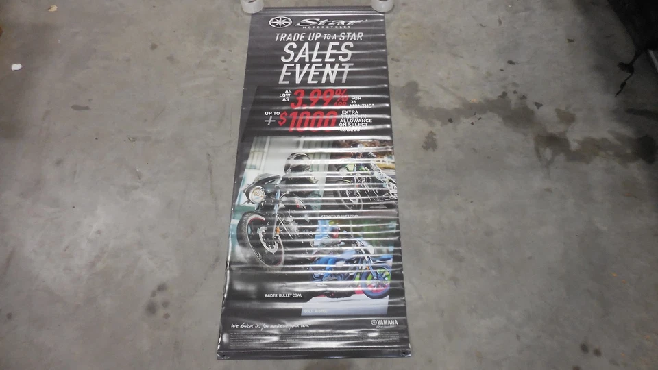 Banner exclusivo de distribuidor Yamaha Star Motorcycles Raider Stryker Bolt Foto 1 de 4