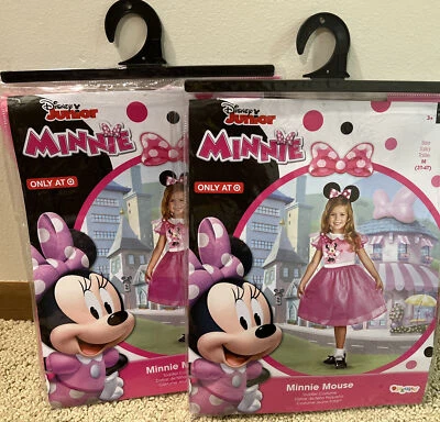 Set Of 2 Disney Junior Minnie Mouse Halloween Costumes 3T-4T NEW - Image 1 of 3