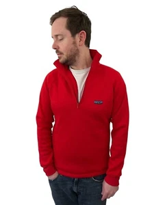 Vintage 80s 90s Patagonia Capilene Fleece Pullover Jacket Coat Mens Sz Small Red - Picture 1 of 11