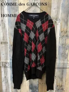 COMME des GARCONS HOMME Argyle sweater, size M JAPAN - Picture 1 of 24