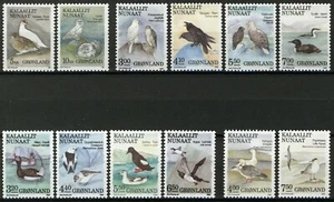 Greenland 1987-1990, Birds set I-IV complete VF MNH, Mi cat 28,5€ - Picture 1 of 1