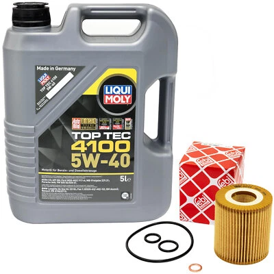 Motoröl Set 5W-40 5 Liter + Ölfilter für BMW 1er 116i 120i E87 3er E46 5er X3  - Bild 1 von 4