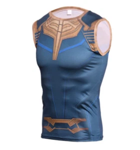 Avengers 3 Marvel THANOS 3D Printed Men Vest Fitness Quick-Drying Sports Vest - Picture 1 of 2
