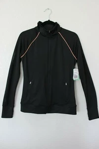 FOREVER 21 ACTIVEWEAR WOMENS BLACK RUNNING JACKET WORKOUT TOP - Picture 1 of 6