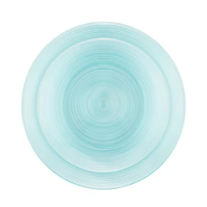 7" & 10" Aqua Tide Designed Plastic Round Plates with Gold Rim for Kitchen Food - Picture 1 of 5