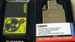 Zippo Lighter Music Butane Insert Double zippo RARE - Picture 1 of 12
