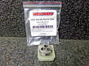 (1) WESTWARD HSS Round Adjustable Die, UNF, Die Thread Size: #8-36M (DC) - Picture 1 of 4