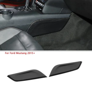 Inner Gear Shift Box Side Panel Trim Cover For Ford Mustang 2015+ Carbon Fiber - Picture 1 of 10