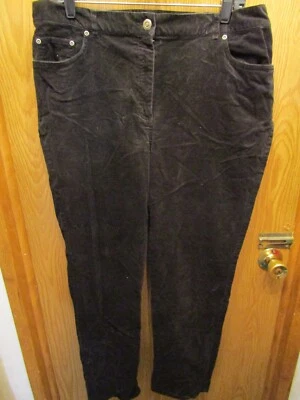 MUJER RUBÍ RD. PANTALONES DE PANA NEGROS CINTURA ELÁSTICA FAVORITOS TALLA 14 ENTREPIERNA 30" Foto 1 de 4