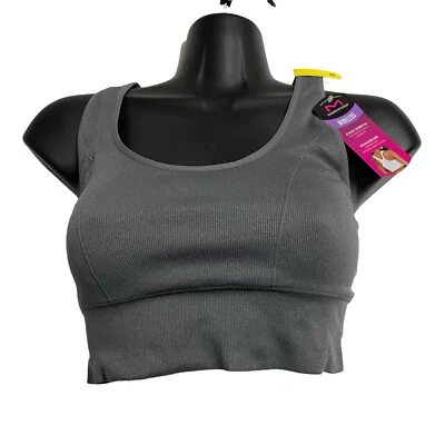 Sujetador sin mangas Maidenform para mujer talla mediana gris puro confort sentirse bien DM2304 Foto 1 de 4