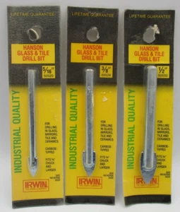 Brocas para vidrio y azulejos Irwin Hanson de 5/16, 3/8, 1/2" para mandril de 3/8 y más grande - Imagen 1 de 4