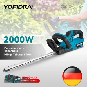 Akku Heckenschere Strauchschere inkl. 2 Akku und Ladegerät for 18V Makita Akku - Bild 1 von 16