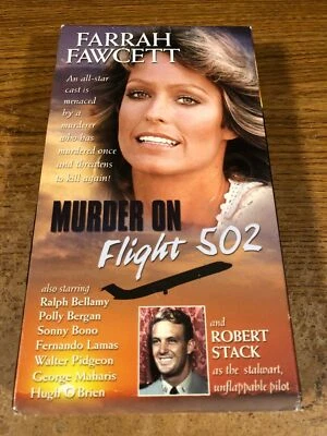 Murder On Flight 502 VHS VCR Video Tape Used Movie  Farrah Fawcett  Sonny Bono - Image 1 of 4