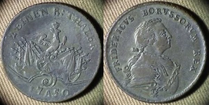German States: Prussia 1/2 Th. 1750A VF+ KM#254.2 CM044 - Picture 1 of 1