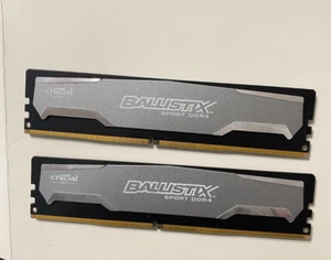 Micron Ballistix Sport 8GB (2x4GB) DDR4 2400MHz RAM BLS4G4D240FSB.8FBD - Picture 1 of 5