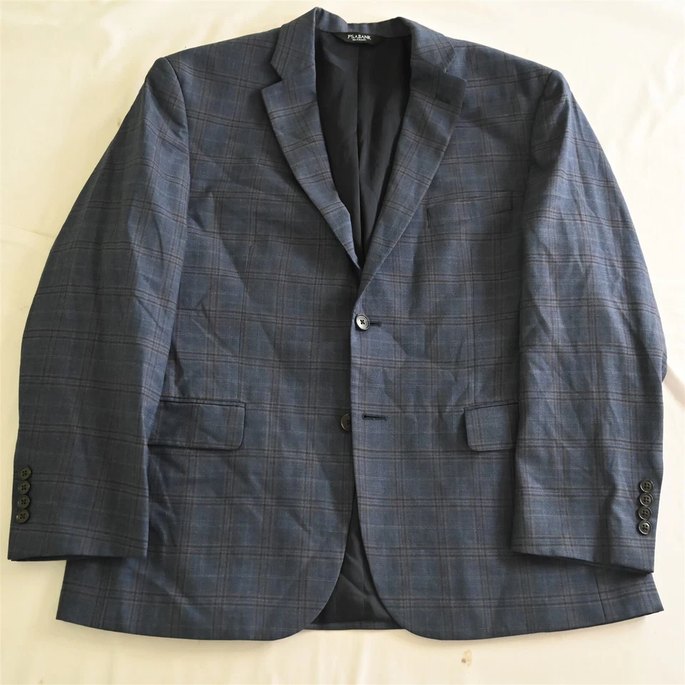 Blazer Traje Chaqueta Abrigo Jos A Bank 44S Azul a Cuadros 100% Lana Para Hombre Foto 1 de 4