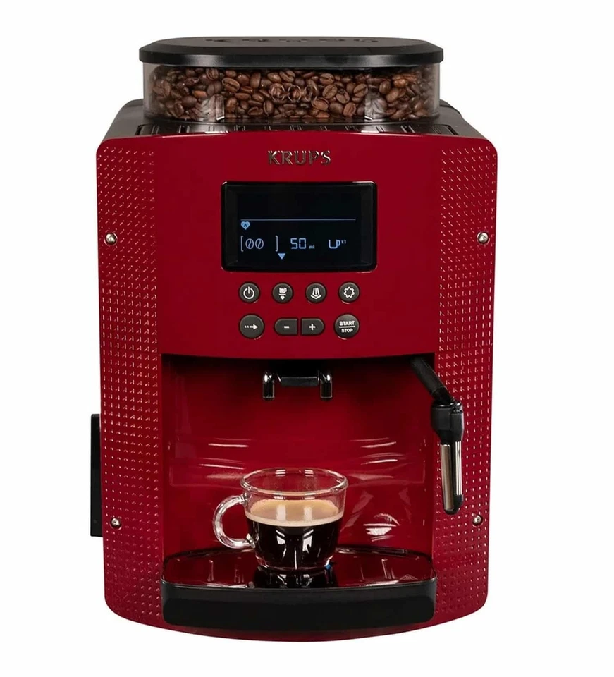 Krups EA815570 1450W Kaffeevollautomat - Rot/Schwarz