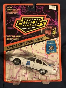 Vintage 1995 ROAD CHAMPS Police Series 1:43 Diecast Alabama State Patrol Toy Car - Picture 1 of 1
