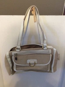 Liz & Co. White / Tan Purse Handbag NWOT Satchel Shoulder Strap Purse New - Picture 1 of 5