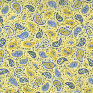 Summer Breeze Blue & Yellow Paisley on Yellow by Moda /2 Yard