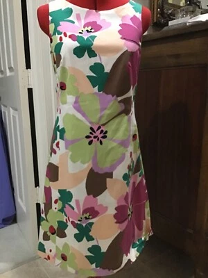 *New*  J Mclaughlin Sleeveless Flower Retro Dress Size 2 Cute!! Great Fun Colors - Image 1 of 4