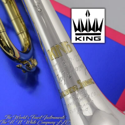 Trompeta Vintage King H. N. Blanca Super 20 Sinfónica Plateada Super Duper Foto 1 de 4