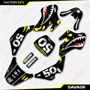 Black & Yellow Savage Camo Racing Graphics kit Fit 00-06 Suzuki JR50 JR 50 Decal - Picture 1 of 5