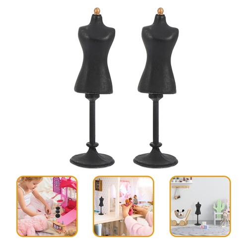 2 Pcs Doll Dress Form Mini Mannequin Body Toy Manikin Stand Mermaid