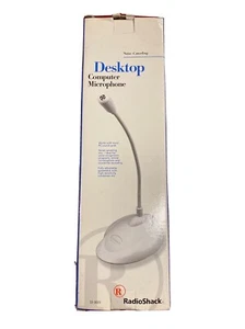 RadioShack (33-3031) White Desktop Computer Noise Canceling Microphone **READ** - Picture 1 of 8