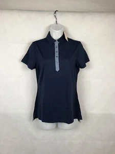 NWT Peter Millar Dark Blue Polo Short Sleeve Shirt Buttoned Collared Men's S NEW - Picture 1 of 5