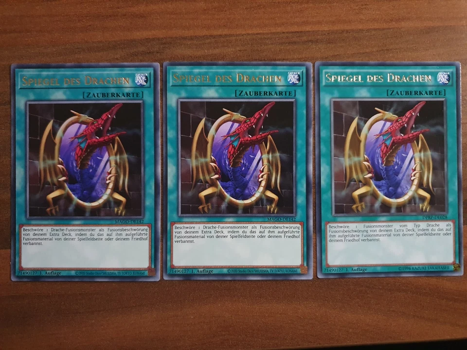 3x Yu-Gi-Oh! MAGO-DE142 Spiegel des Drachen Rare, NM, DE - Bild 1 von 1